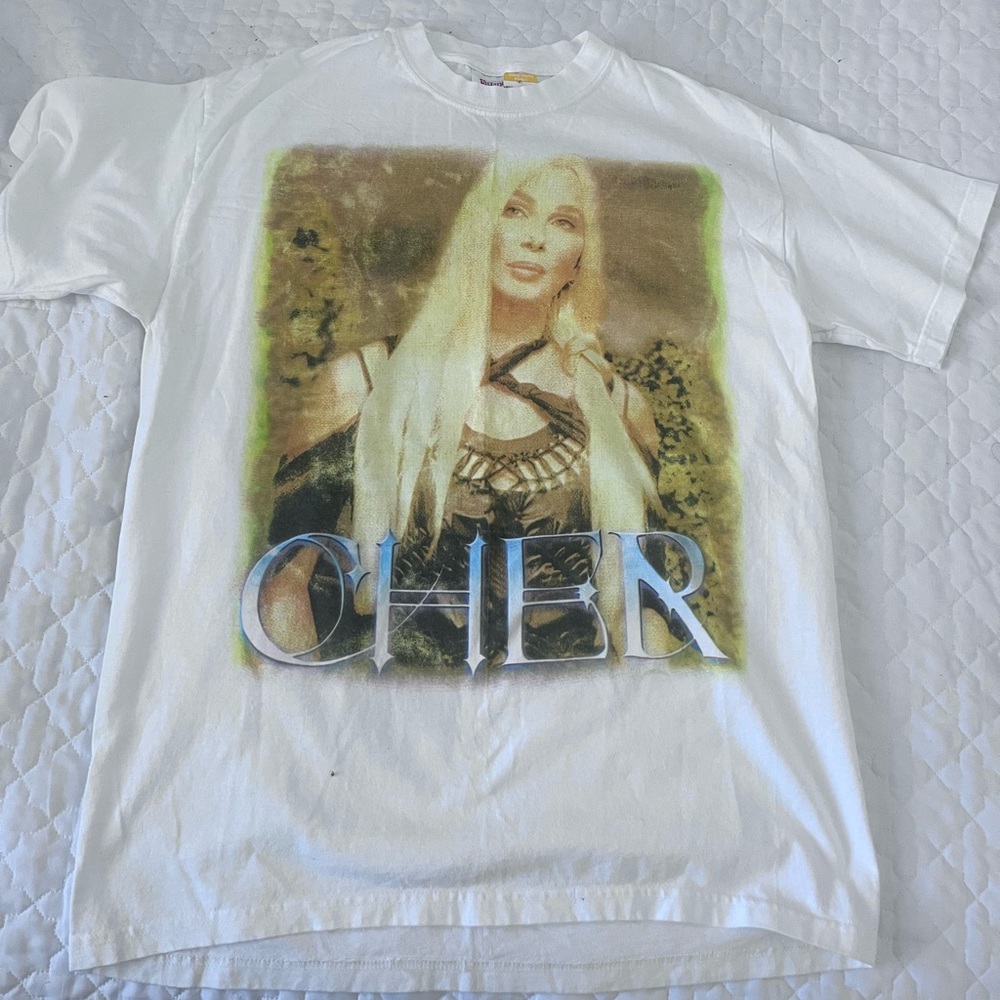 Vintage 2002 Cher / Cyndi  Lauper Living Proof Farewell Tour Shirt Double Sided